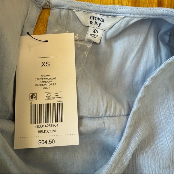 Tiered Rainbow Multi Color Top Size XS NWT - Picture 5 of 6